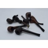 A collection of vintage smoking pipes and similar of varying forms to include makes such as