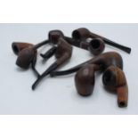 A collection of vintage smoking pipes and similar of varying forms to include makes such as Alma