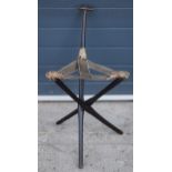 Early 20th century folding campaign / shooting chair, 69cm tall.