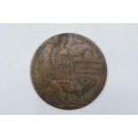 World War One Death Penny / Death Plaque 'Alfred Holder'