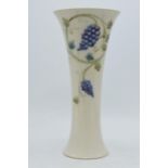 William Moorcroft 'Grape' lustre trumpet vase, 24.5cm tall (professionally restored).