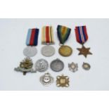 A collection of militaria and similar to include World War One Great War medal, PTE T CATHERWOOD,