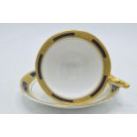Aynsley cup and saucer in the Empress Cobalt design (2). In good condition with no obvious damage or