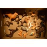 A collection of Beswick animals to include cats, dogs, Shetland foal, horses, foals and others (Qty)