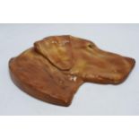 Cope & Co Longton 1930s pottery wall plaque in the form of a dogs head, 34cm wide, impressed