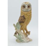 Goebel porcelain barn owl CV112 (glued leaf).
