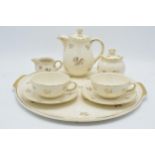 Villeroy and Boch Mettlach pottery tea for 2 set to consist of 2 cups, 2 saucers, tea / coffee