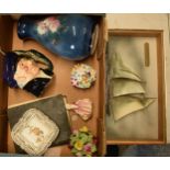 A collection of items to include cased ship, pottery vase, junior stamp album and others (Qty),