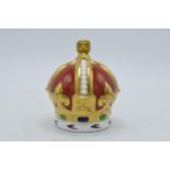 Royal Crown Derby paperweight, Queen Mother 100th Birthday Crown, Goviers exclusive, limited edition