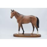 Beswick Connoisseur model of Troy Racehorse of the Year 1979 on wooden base. In good condition