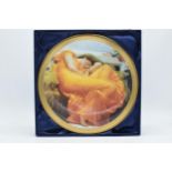 Boxed Bradford Exchange Royal Worcester limited edition charger 'Flaming June' with certificate.