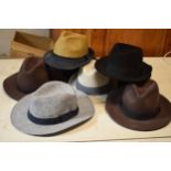 A collection of gents' hats to include makes such as Laird & Co, Powell Wincanton and others (8).
