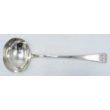 Hallmarked silver ladle, 187.2 grams, London 1805, Solomon Hougham?