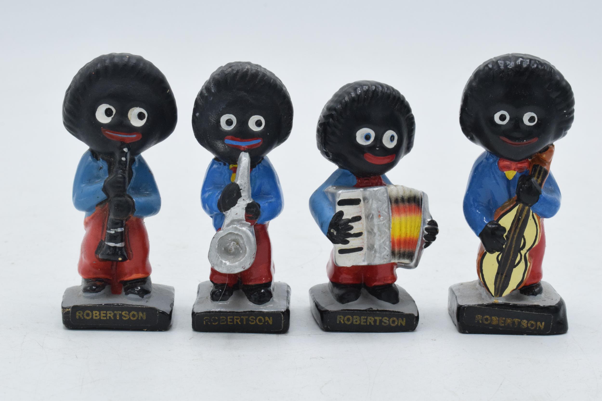 Vintage Robertson's advertising musician figures (4), 7cm tall. Generally good though odd damages.