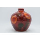 Anita Harris Art Pottery large bulbous trial vase in the 'Supernova' pattern, designed and painted