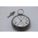 Silver key wind pocket watch Birmingham 1898 J G Graves, The Express English Lever, with key, in