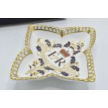 Royal Crown Derby star shaped pin tray decorated to celebrate the Diamond Jubilee of H. M. Queen