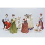 A collection of Francesca pottery figures to include Alexandra, Ascot, Charlotte (limited edition)