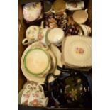 A mixed collection of pottery to include Meakins Queen Victoria Diamond Jubilee plate, tea pot,