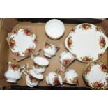 Royal Albert Old Country Roses to include 6 cups, 6 saucers, 6 trios, milk and sugar together with a