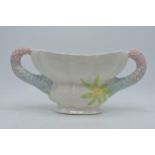 Royal Staffordshire Ceramics by Clarice Cliff Lupin pattern two-handled planter / mantle vase,