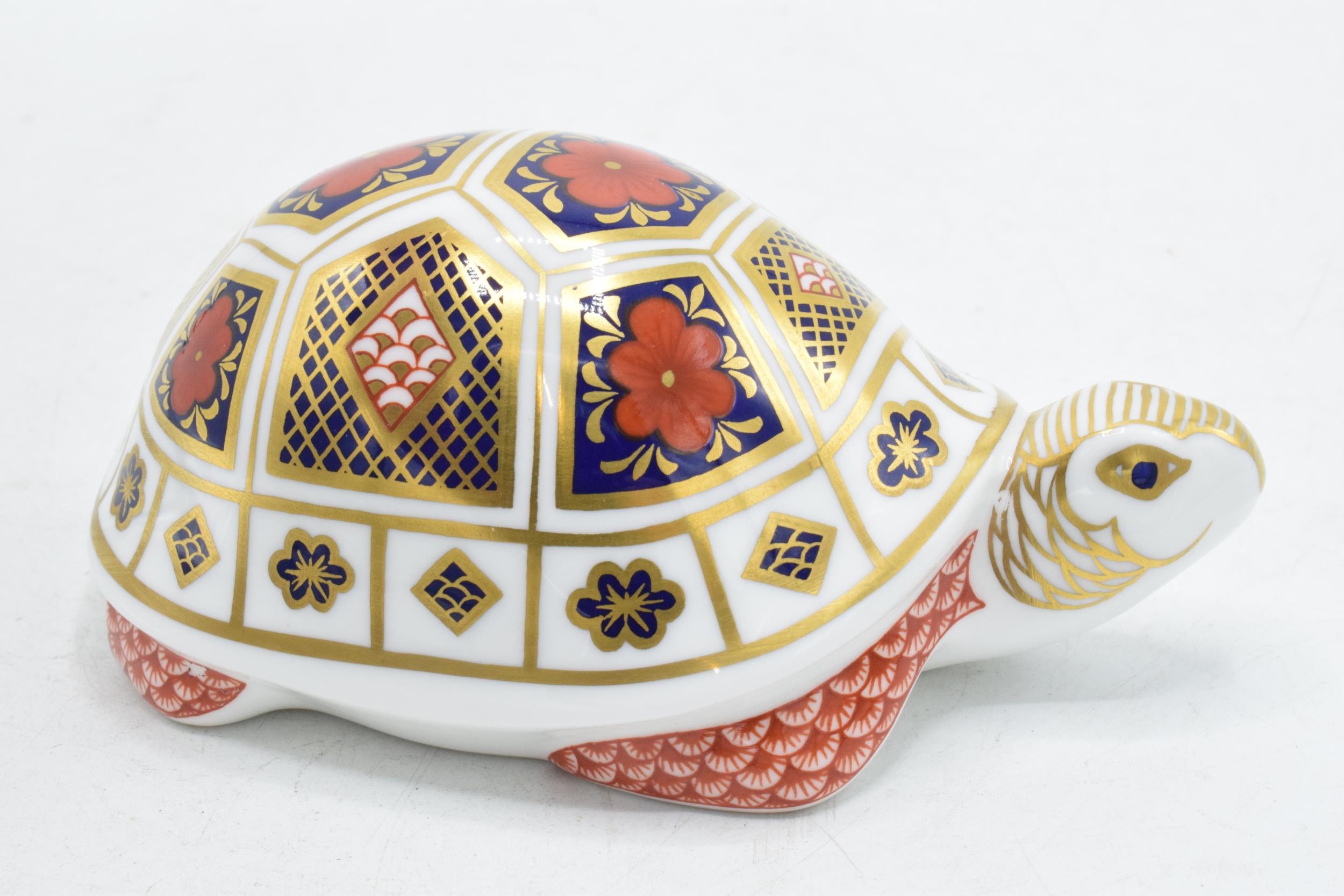 Royal Crown Derby paperweight Tortoise, first quality with stopper. In good condition with no - Image 2 of 3