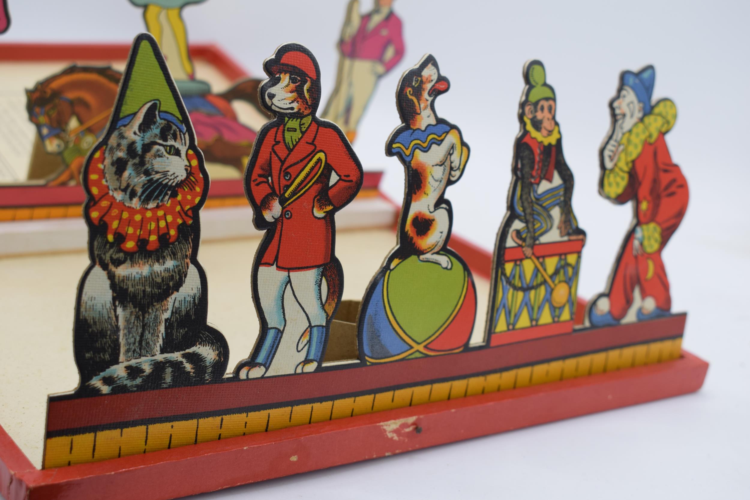 Chad Valley Circus Quoits Game, comprising two target boards with Circus figures and four rings, - Image 3 of 9