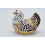 Royal Crown Derby paperweight Chicken, first quality without stopper. In good condition with no