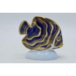 Royal Crown Derby paperweight Koran Angel Fish, first quality with gold stopper. In good condition