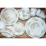 Aynsley tea and dinner ware in the 'Cottage Garden' pattern to include a tureen, cups, saucers, side