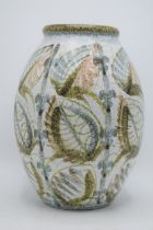 Large Denby Stoneware bulbous vase, 30cm tall. In good condition with no obvious damage or
