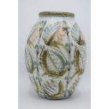 Large Denby Stoneware bulbous vase, 30cm tall. In good condition with no obvious damage or
