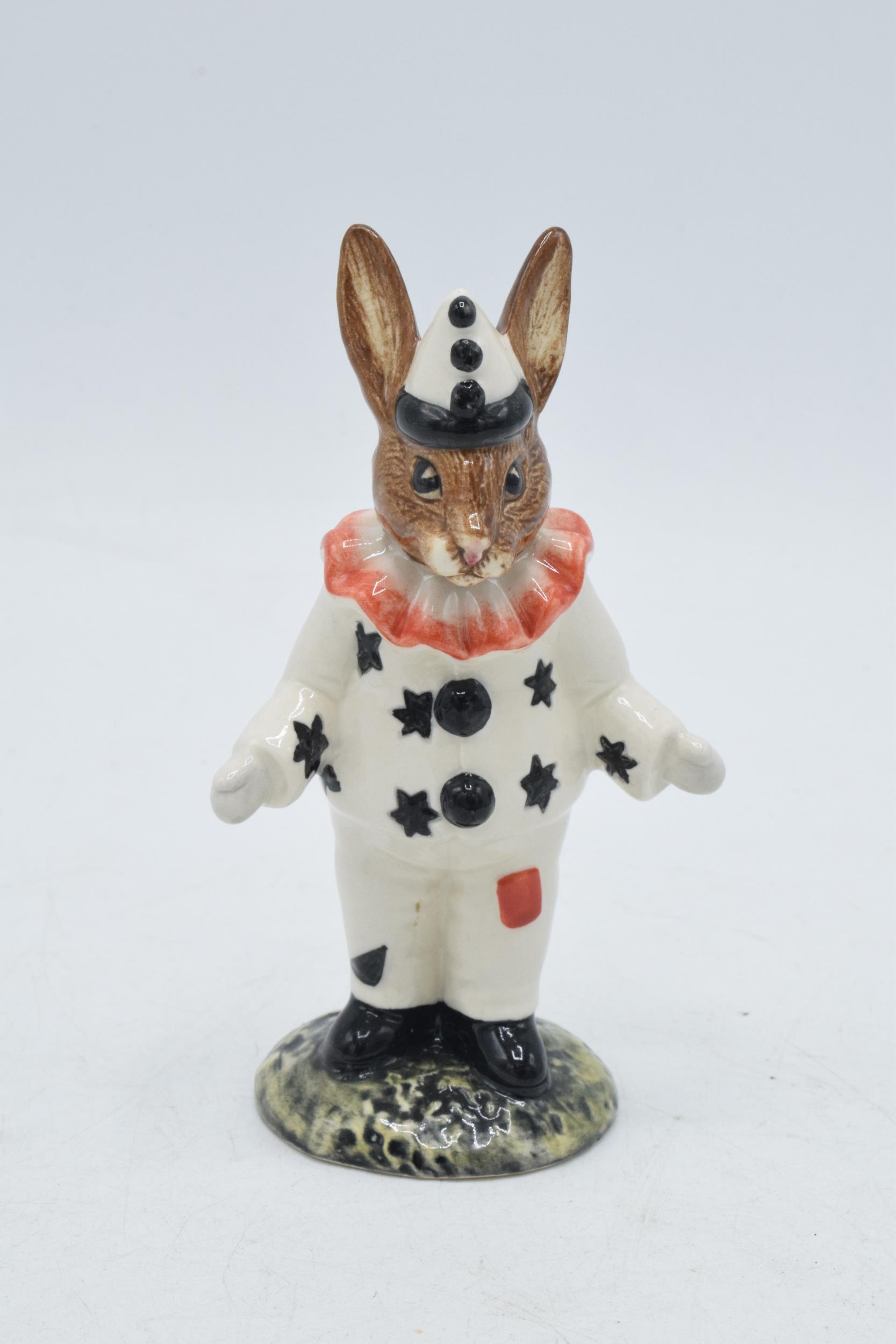 Royal Doulton Clown Bunnykins DB128 limited edition 750. In good condition with no obvious damage or