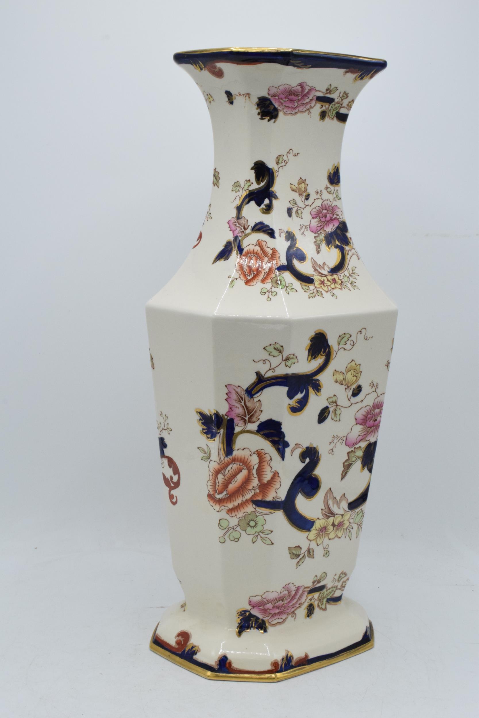 Extra large Masons Blue Mandalay shouldered vase, 44cm tall. In good condition with no obvious - Image 2 of 4