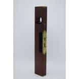 15'' L L Davis salesman sample / display model of a model no.6 mahogany spirit level. Top plate