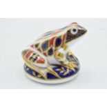 Royal Crown Derby paperweight Frog, first quality without stopper. In good condition with no obvious