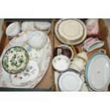 A collection of pottery to include Mason's Chartreuse bowl, 19th century pottery, Wedgwood odds,