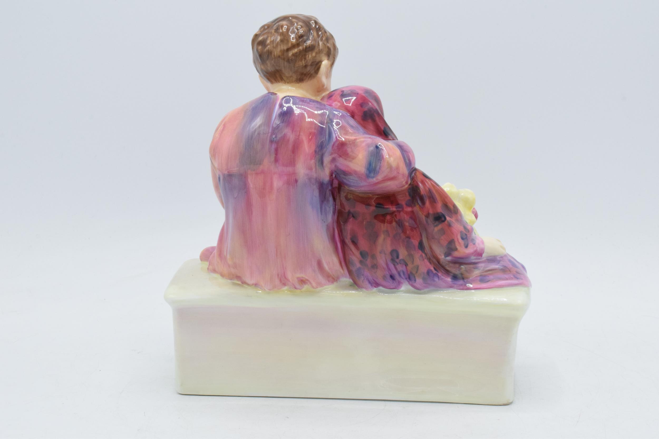 Royal Doulton figure Flower Sellers Children in purple colourway, HN1342 (small nips to flowers). In - Image 2 of 5