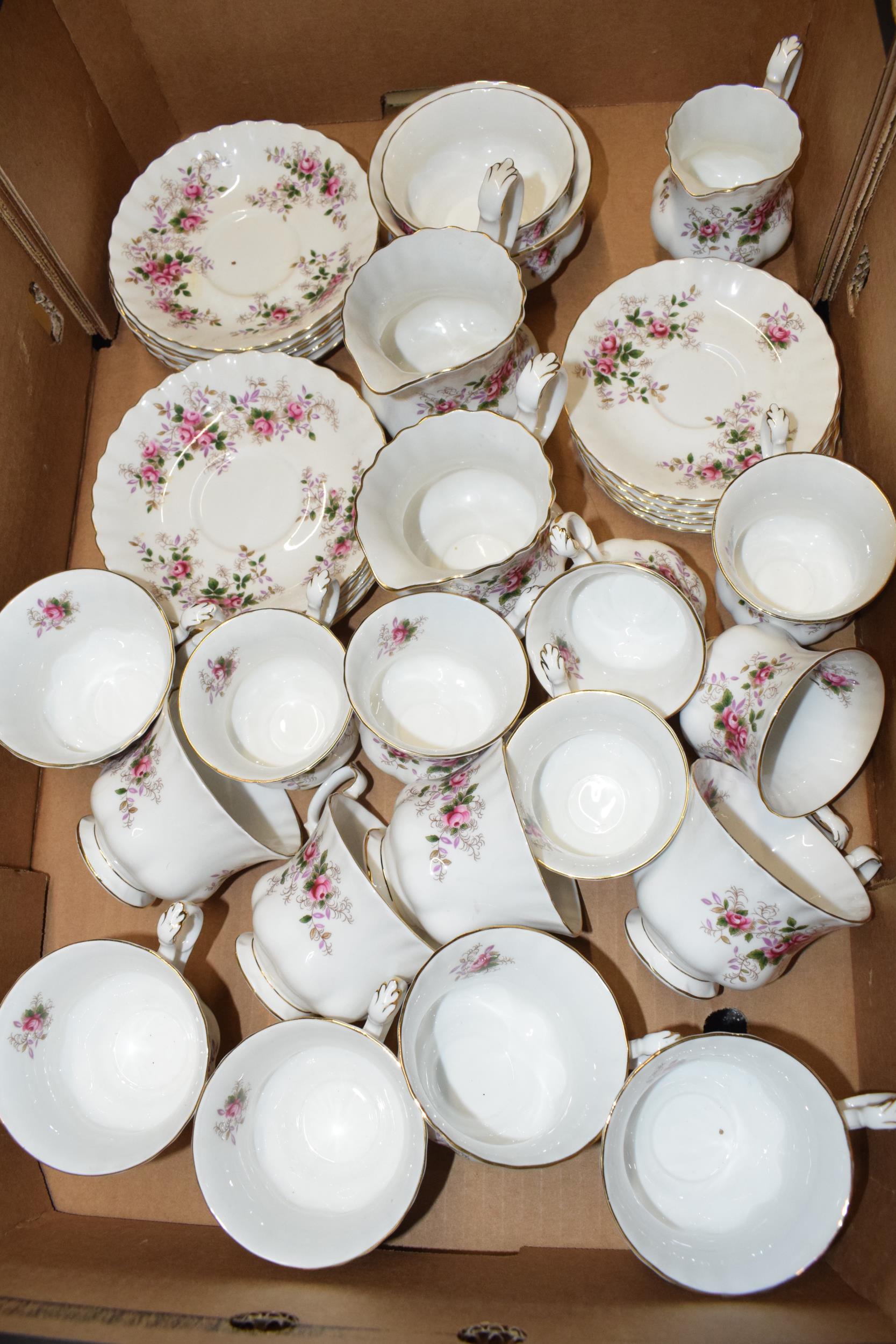 Royal Albert Lavender Rose to include teapot, sugar, plates, cups, saucers and side plates plus - Image 3 of 3