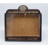 Vintage wooden cigar counter top display case, H. Upman Habana hand made cigars, with perspex panel,