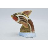 Royal Crown Derby paperweight Tropical Fish Guppy, first quality with gold stopper. In good