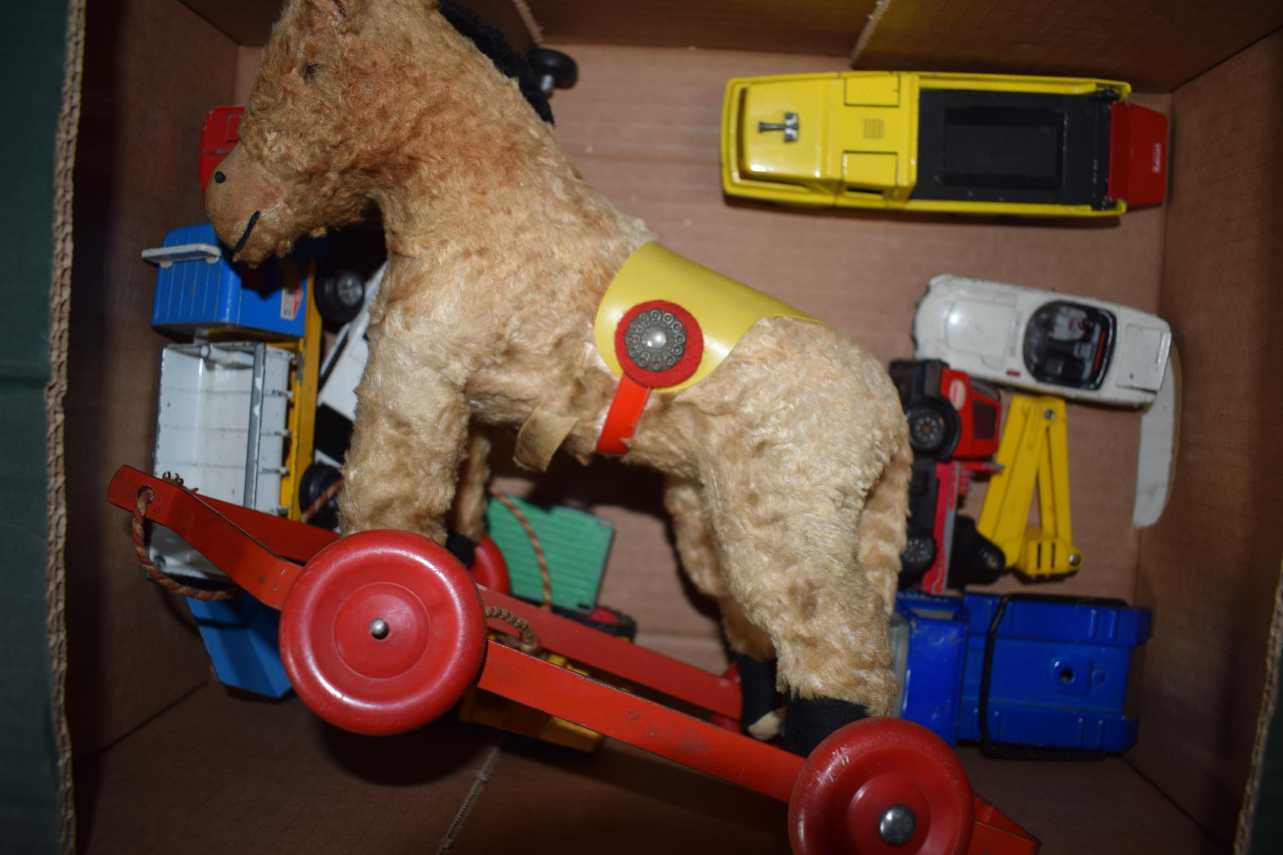 Vintage toys to include Chiltern pull along horse together with Corgi and similar cars to include - Image 5 of 6