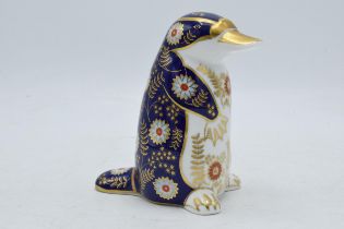 Royal Crown Derby paperweight Platypus, second quality with stopper. In good condition with no