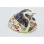 Royal Crown Derby paperweight Mole, first quality with gold stopper. In good condition with no