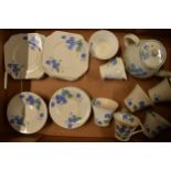 Colclough Art-Deco tea set to include teapot, milk and sugar, 5 cups, 7 saucers and 7 side plates (