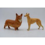 Beswick large corgi and large greyhound CH. Jovial Roger (2). In good condition with no obvious