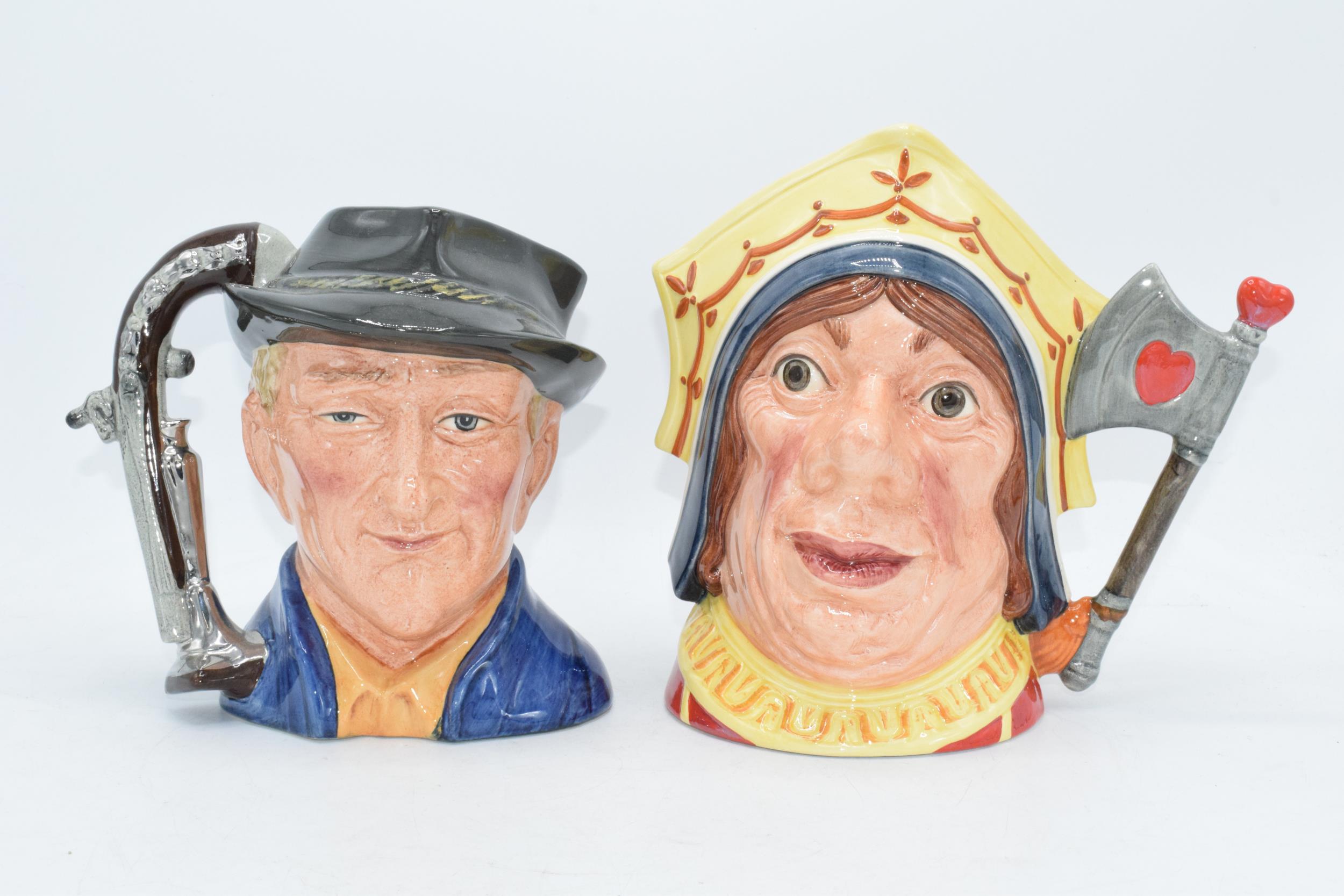 Large Royal Doulton character jugs to include The Antique Dealer D6807 and The Red Queen D6777 ( - Image 2 of 3