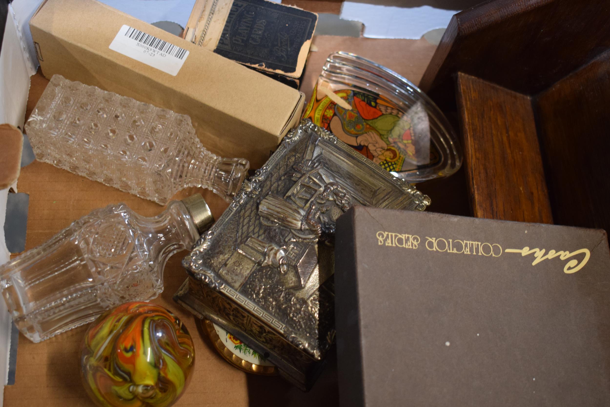 A mixed collection of items to include part cased cutlery canteen, glass paperweights, Doulton - Image 2 of 7