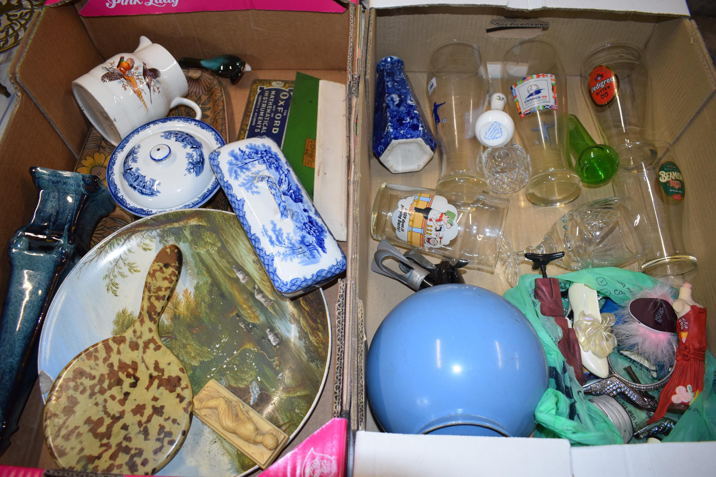 Mixed items to include 19th century Staffordshire charger, pottery, Just Shoes and others (Qty).