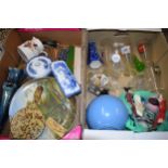 Mixed items to include 19th century Staffordshire charger, pottery, Just Shoes and others (Qty).